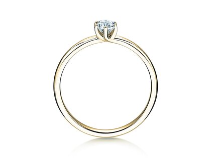 Verlovingsring Melody in 9K geelgoud met diamant 0,25ct H/SI