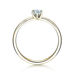 Verlovingsring Melody in 9K geelgoud met diamant 0,25ct H/SI