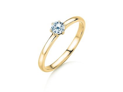 Verlovingsring Melody in 9K geelgoud met diamant 0,25ct H/SI