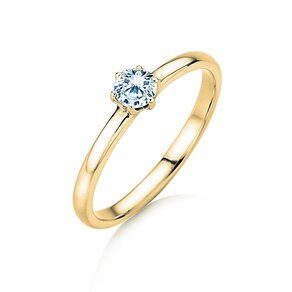 Verlovingsring Melody in 9K geelgoud met diamant 0,25ct H/SI