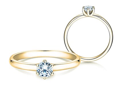 Verlovingsring Melody in 18K geelgoud met diamant 0,50ct H/SI