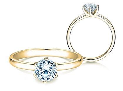 Verlovingsring Melody in 18K geelgoud met diamant 1,00ct G/SI