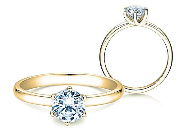 Verlovingsring Melody in 9K geelgoud met diamant 3,00ct G/VS