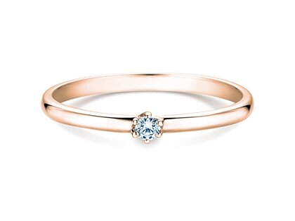 Verlovingsring Melody in 9K roségoud met diamant 0,05ct H/SI