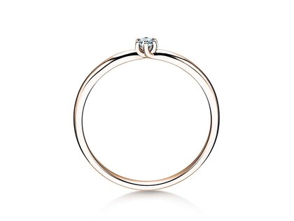 Verlovingsring Melody in 9K roségoud met diamant 0,05ct H/SI