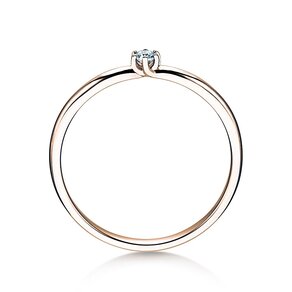 Verlovingsring Melody in 9K roségoud met diamant 0,05ct H/SI
