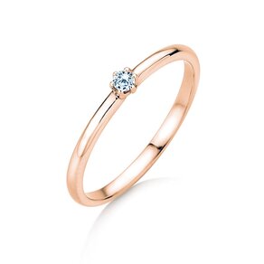 Verlovingsring Melody in 9K roségoud met diamant 0,05ct H/SI