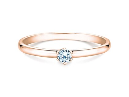 Verlovingsring Melody in 14K roségoud met diamant 0,10ct G/SI