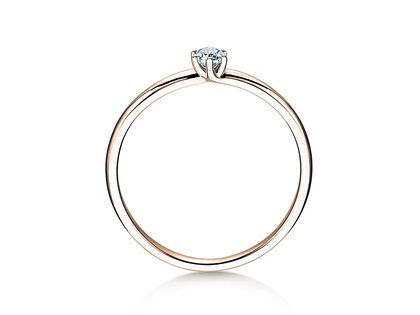 Verlovingsring Melody in 14K roségoud met diamant 0,10ct G/SI