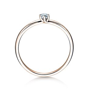 Verlovingsring Melody in 14K roségoud met diamant 0,10ct G/SI