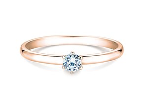 Verlovingsring Melody in 18K roségoud met diamant 0,15ct D/IF