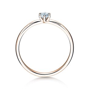 Verlovingsring Melody in 18K roségoud met diamant 0,15ct D/IF