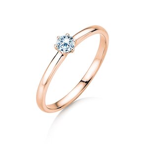 Verlovingsring Melody in 18K roségoud met diamant 0,15ct D/IF