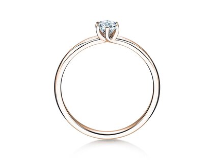 Verlovingsring Melody in 14K roségoud met diamant 0,25ct H/SI