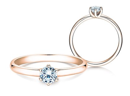 Verlovingsring Melody in 18K roségoud met diamant 0,50ct H/SI
