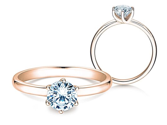 Verlovingsring Melody in 9K witgoud met diamant 1,00ct H/SI