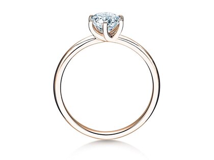 Verlovingsring Melody in 14K roségoud met diamant 1,00ct G/IF