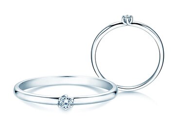 Verlovingsring Melody in zilver 925/- met diamant 0,05ct H/SI