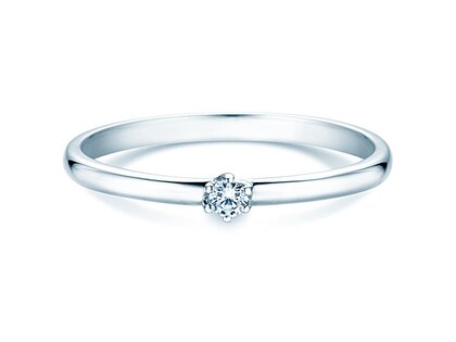 Verlovingsring Melody in zilver 925/- met diamant 0,05ct G/SI