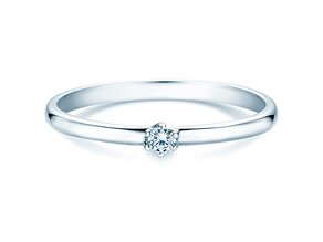 Verlovingsring Melody in zilver 925/- met diamant 0,05ct G/SI