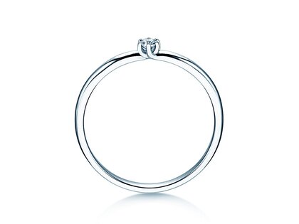 Verlovingsring Melody in zilver 925/- met diamant 0,05ct G/SI