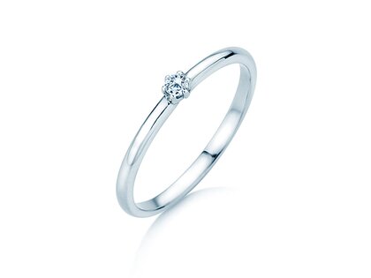 Verlovingsring Melody in zilver 925/- met diamant 0,05ct G/SI