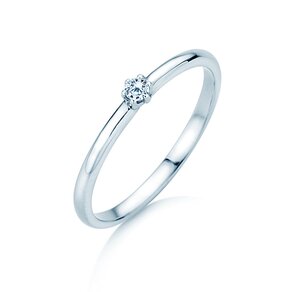 Verlovingsring Melody in zilver 925/- met diamant 0,05ct G/SI
