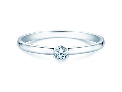 Verlovingsring Melody in 14K witgoud met diamant 0,10ct G/SI