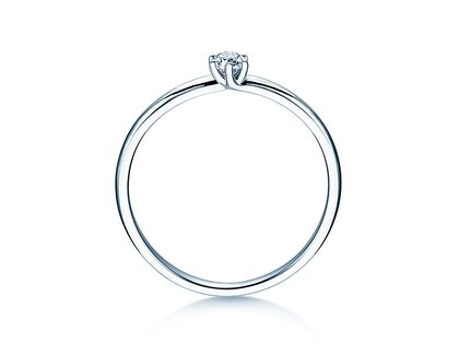 Verlovingsring Melody in 14K witgoud met diamant 0,10ct G/SI
