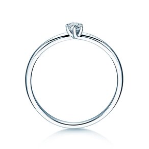 Verlovingsring Melody in 14K witgoud met diamant 0,10ct G/SI