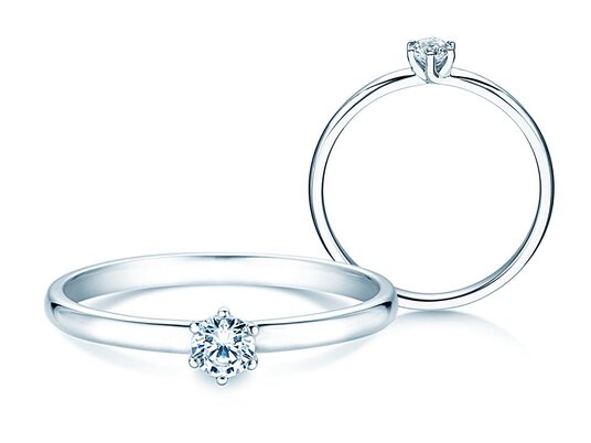 Verlovingsring Melody in zilver 925/- met diamant 0,15ct G/VS