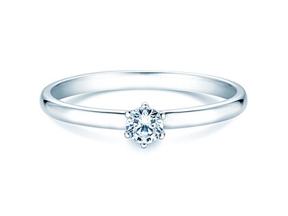 Verlovingsring Melody in 14K witgoud met diamant 0,20ct G/SI