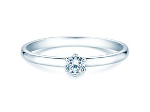 Verlovingsring Melody in 14K witgoud met diamant 0,20ct G/SI