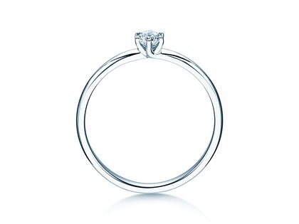 Verlovingsring Melody in 14K witgoud met diamant 0,20ct G/SI