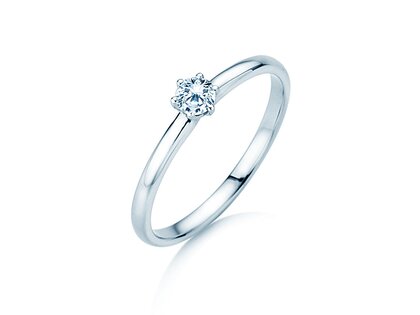 Verlovingsring Melody in 14K witgoud met diamant 0,20ct G/SI