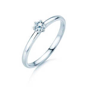 Verlovingsring Melody in 14K witgoud met diamant 0,20ct G/SI