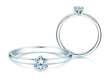 Verlovingsring Melody in platina 950/- met diamant 0,25ct G/SI
