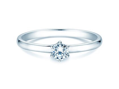 Verlovingsring Melody in 9K witgoud met diamant 0,25ct H/SI