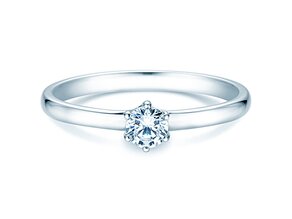 Verlovingsring Melody in 9K witgoud met diamant 0,25ct H/SI