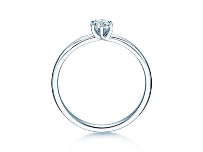 Verlovingsring Melody in 9K witgoud met diamant 0,25ct H/SI