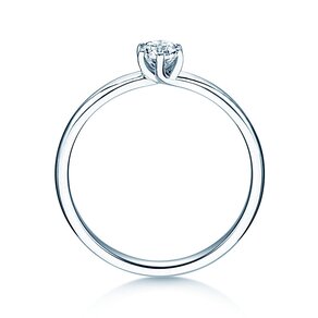 Verlovingsring Melody in 9K witgoud met diamant 0,25ct H/SI