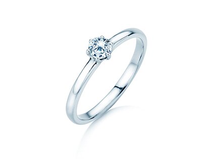 Verlovingsring Melody in 9K witgoud met diamant 0,25ct H/SI