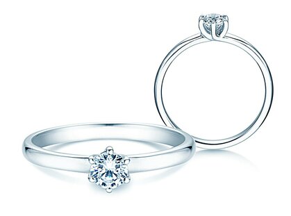 Verlovingsring Melody in platina 950/- met diamant 0,40ct G/VS