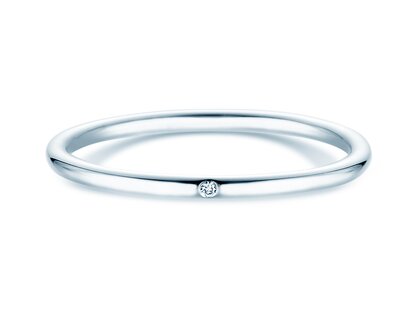 Verlovingsring Promise Petite in 9K witgoud met diamant 0,005ct G/SI