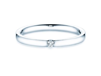 Verlovingsring Destiny in 14K witgoud met diamant 0,03ct H/SI