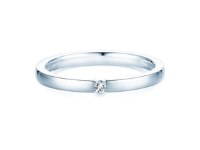 Verlovingsring Infinity in 14K witgoud met diamant 0,03ct H/SI