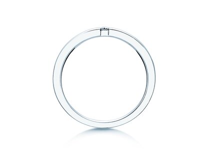 Verlovingsring Infinity in 14K witgoud met diamant 0,03ct H/SI
