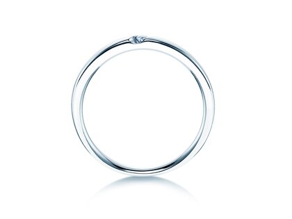 Verlovingsring Italic in zilver 925/- met diamant 0,03ct G/SI