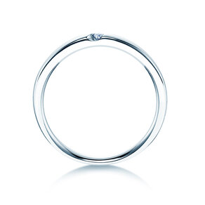 Verlovingsring Italic in zilver 925/- met diamant 0,03ct G/SI