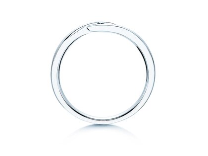 Verlovingsring Twist in zilver 925/- met diamant 0,03ct H/SI